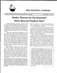 Alaska Resources Development: What Beyond Prudhoe Bay? by Thomas Morehouse