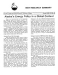 Alaska's Energy Policy in a Global Context (Research Summary) by Arlon Tussing