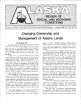 Changing Ownership and Management of Alaska Lands by Linda Leask and Teresa Hull