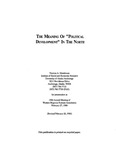 The Meaning of "Political Development" in the North by Thomas Morehouse