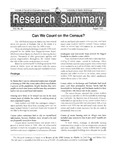 Research Summary - Can We Count on the Census? by N/A Unknown