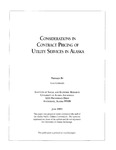 Considerations in Contract Pricing of Utility Services in Alaska by Oliver Scott Goldsmith