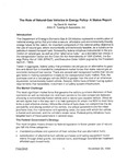 The Role of Natural-Gas Vehicles in Energy Policy - A Status Report by David B. Hatcher and Arlon Tussing