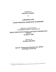 A Proposal For State Financial Assistance to MarkAir by Arlon Tussing