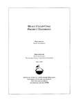 Healy Clean Coal Project Testimony by Oliver Scott Goldsmith