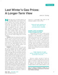 Last Winter's Gas Prices: A Longer-Term View by Arlon Tussing