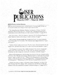 ISER Publications March 1997 - March 2000 by N/A Unknown
