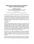 Effective Local Institutions for Collective Action in Arctic Communities by David Natcher, Sharman Haley, Gary Kofinas, and Walt Parker