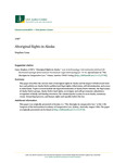 Aboriginal Rights in Alaska by Stephen Conn