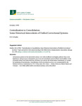 Centralization to Consolidation: Some Historical Antecedents of Unified Correctional Systems by N. E. Schafer