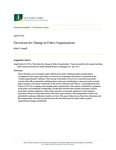 Directions for Change in Police Organizations by John E. Angell