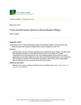 Crime and the Justice System in Rural Alaskan Villages by John E. Angell