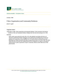Police Organization and Community Relations by John E. Angell