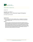 Equitable over Time? — Evaluating the 'Costs' of Interstate Compact Participation by Schafer E. N/A and Leslie Wenderoff