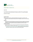 Law Enforcement Selection Practices in the U.S.A. and Canada by Johnson W. N/A