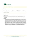 Converging Science and Practice in Analyzing Evaluation Data by Johnson W. N/A