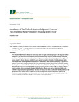 Avoidance of the Federal Acknowledgment Process: Two Hundred New Petitioners Waiting at the Door by Conn N/A