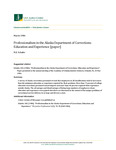 Professionalism in the Alaska Department of Corrections: Education and Experience [paper] by Schafer E. N/A