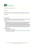 Discretion, Due Process, and the Prison Discipline Committee by Schafer E. N/A