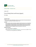 Prison Visiting Policies and Practices [paper] by Schafer E. N/A