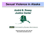 Sexual Violence in Alaska by André B. Rosay