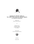 Mapping Sex Offender Addresses: The Utility of the Alaska Sex Offender Registry as a Research Data Base by Richard W. Curtis, Maurice Godwin, Robert H. Langworthy, and N. E. Schafer