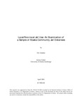 Local and Non-Local Jail Use: An Examination of a Sample of Alaska Community Jail Detainees by N. E. Schafer