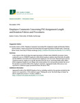 Employee Comments Concerning PSO Assignment Length and Rotation Policies and Procedures by UAA Justice Center