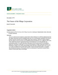The Future of the Village Corporation by John E. Havelock