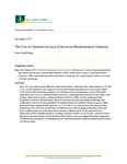 The Use of Citations in Lieu of Arrest in Misdemeanor Citations by Peter Smith Ring