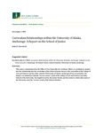Curriculum Relationships within the University of Alaska, Anchorage: A Report on the School of Justice by John E. Havelock