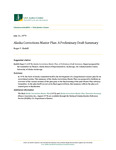 Alaska Corrections Master Plan: A Preliminary Draft Summary by Roger V. Endell