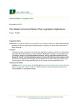 The Alaska Corrections Master Plan: Legislative Implications by Roger V. Endell