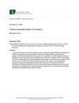 Uniform Juvenile Intake Procedures by Elizabeth R. Horn