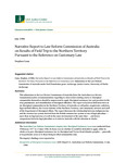 Narrative Report to Law Reform Commission of Australia on Results of Field Trip to the Northern Territory Pursuant to the Reference on Customary Law by Stephen Conn