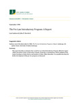 The Pre-Law Introductory Program: A Report by Lois Sanborn and John E. Havelock