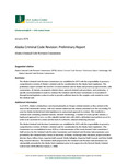 Alaska Criminal Code Revision: Preliminary Report by Alaska Criminal Code Revision Commission