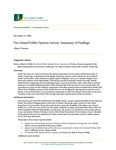 Fire Island Public Opinion Survey: Summary of Findings by Barnes R. N/A