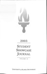 UAA Student Showcase Journal: Recognizing Excellence (2003) by N/A N/A