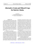 Alternative Grain and Oilseed Crops for Interior Alaska by C.W. Knight