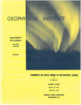 Comments on wave forms in noctilucent clouds by Bernhard Haurwitz
